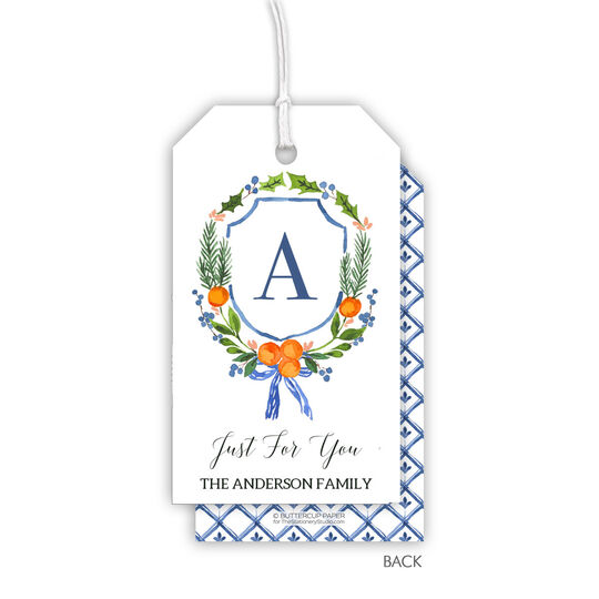 Holiday Citrus Wreath Gift Tags